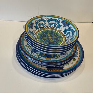 NWT- CERTIFIED INTERNATIONAL LUCA MELAMINE SERVICE FOR 4